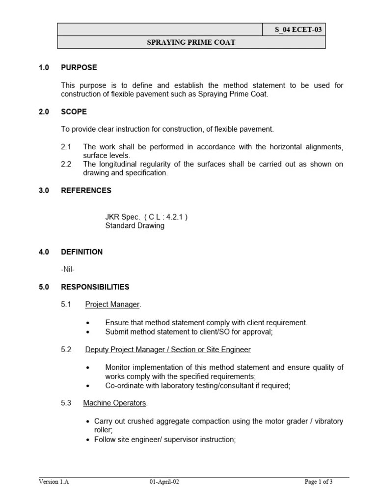 17 Spraying Prime Coat PDF Road Surface Specification (Technical Standard)