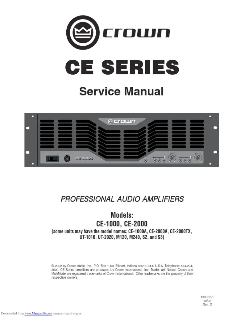 ce1000a | PDF | Amplifier | Electricity