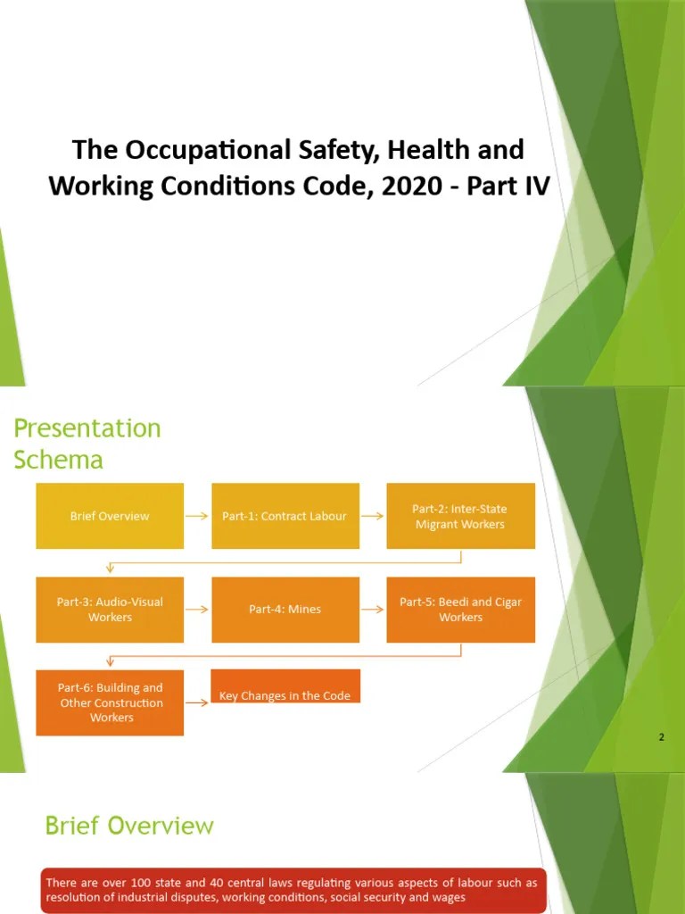 The Occupational Safety, Health and Working Conditions Code, 2020