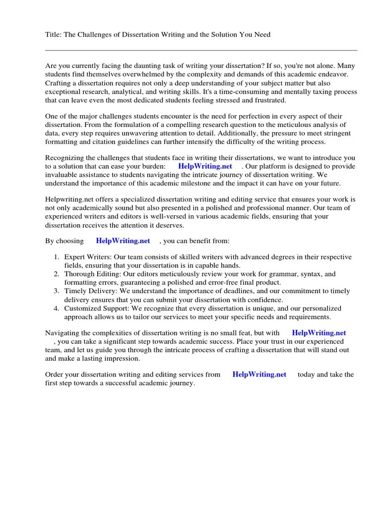 Dissertation Writing Editing Software PDF Thesis Editing