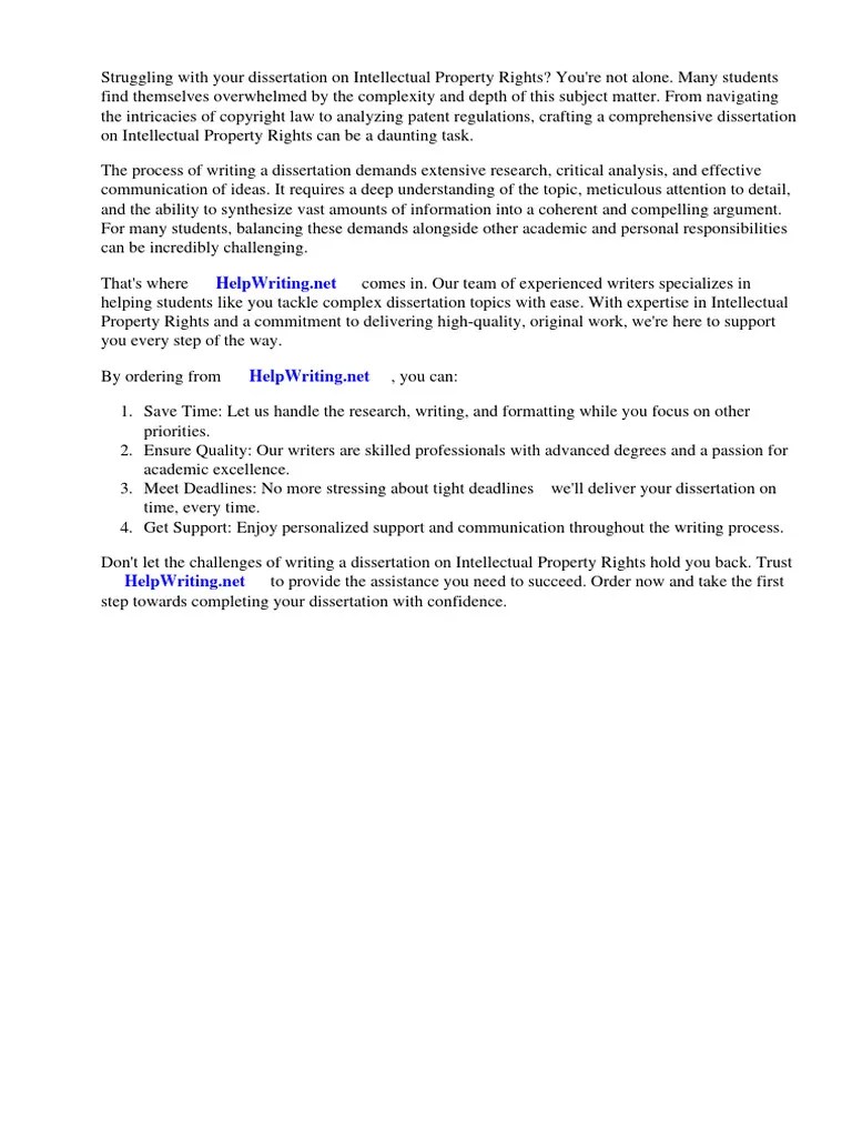 Dissertation Topics Intellectual Property Rights PDF Intellectual