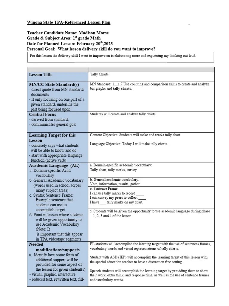tpalessonplantemplate201002 PDF Vocabulary Question