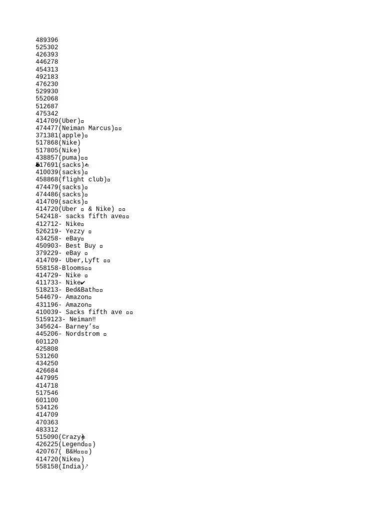 NON VBV BIN LIST BY MrBoB PDF Visa Inc. Debit Card
