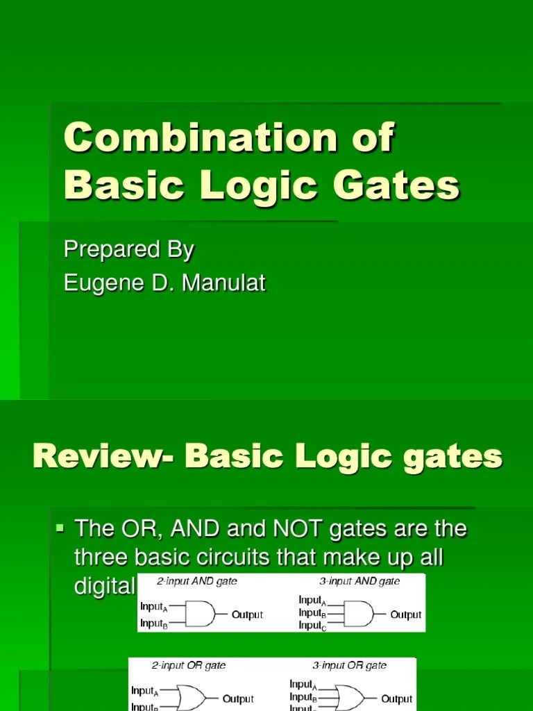 Combination of Basic Logic Gates PDF Mathematical Logic Logic