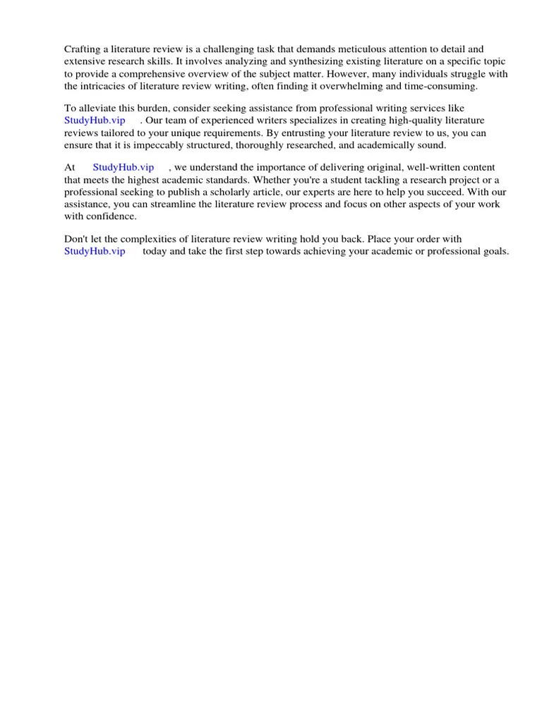 How To Do Literature Review Download Free PDF Literature Review