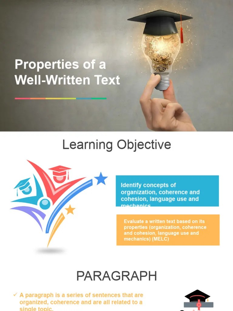 Properties of A Well Written Text PDF