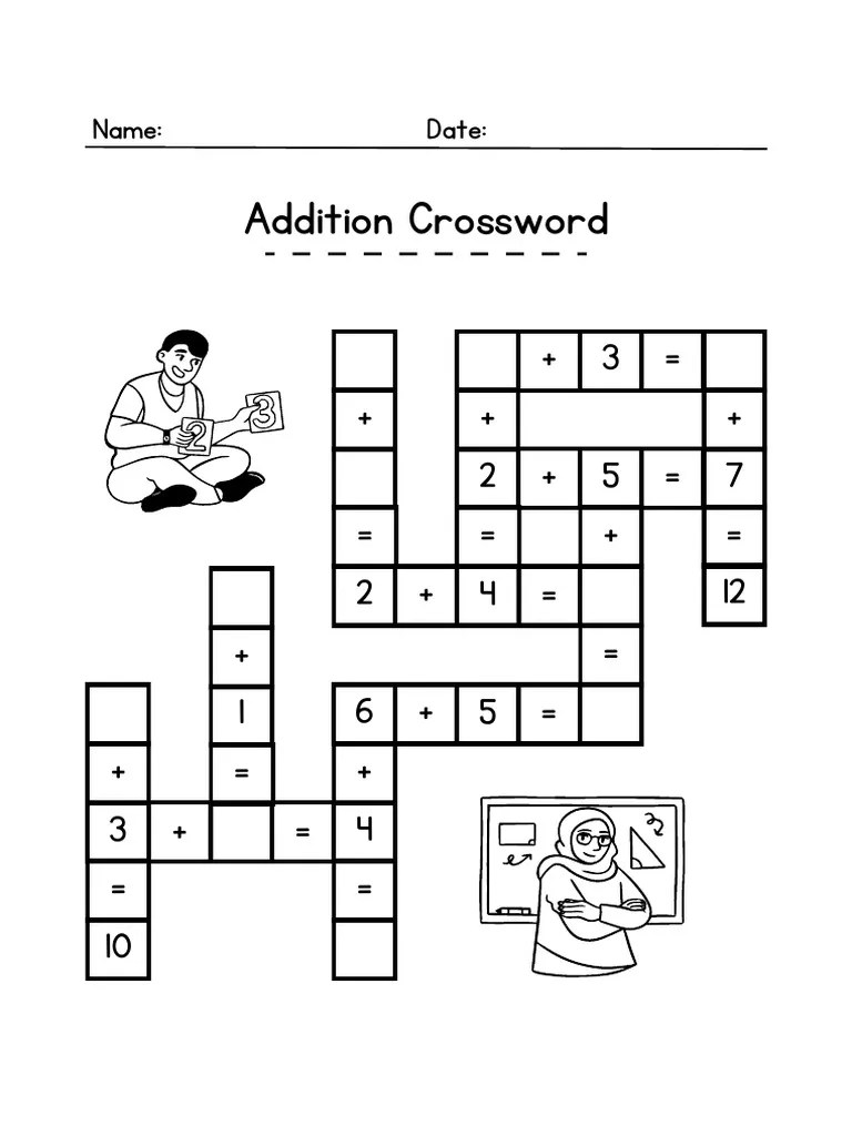 Addition Crossword Puzzle | PDF