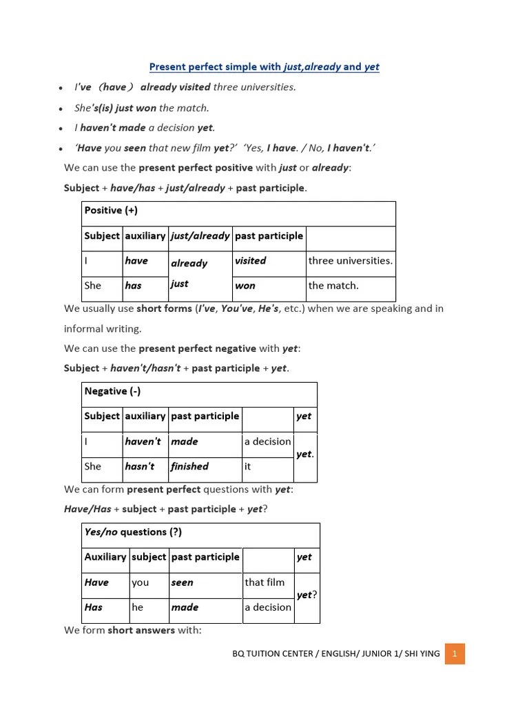 Junior 1English (March24) PDF Verb Language Mechanics