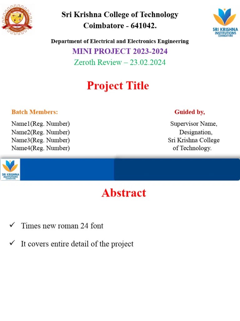 Zeroth Review PPT Format 23.02.2024 PDF