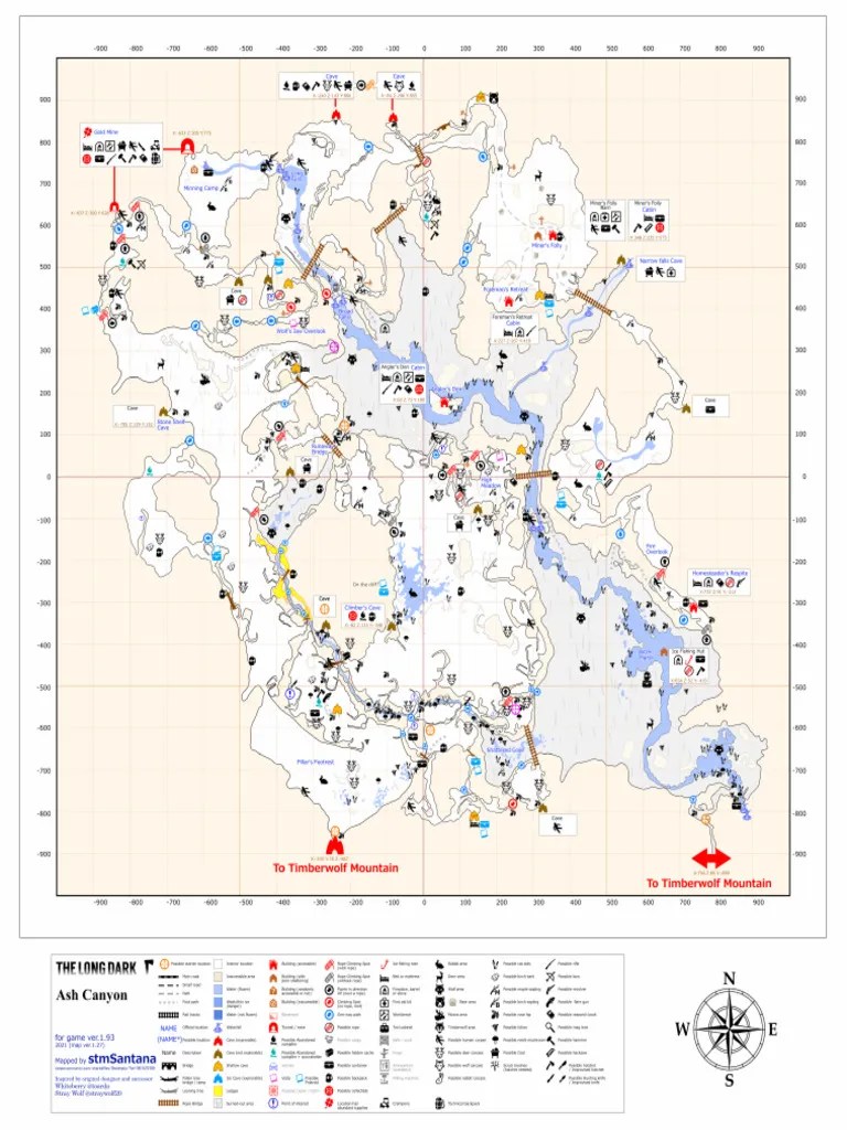 Ash Canyon Map The Long Dark | PDF