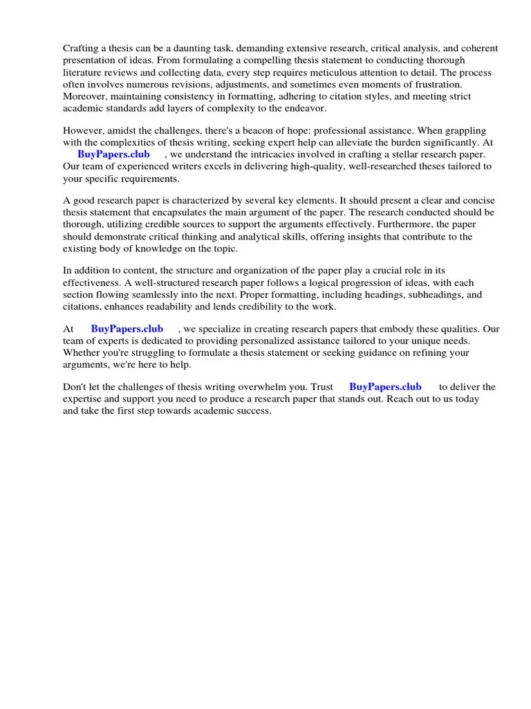 What Does a Good Research Paper Look Like PDF Academic Publishing