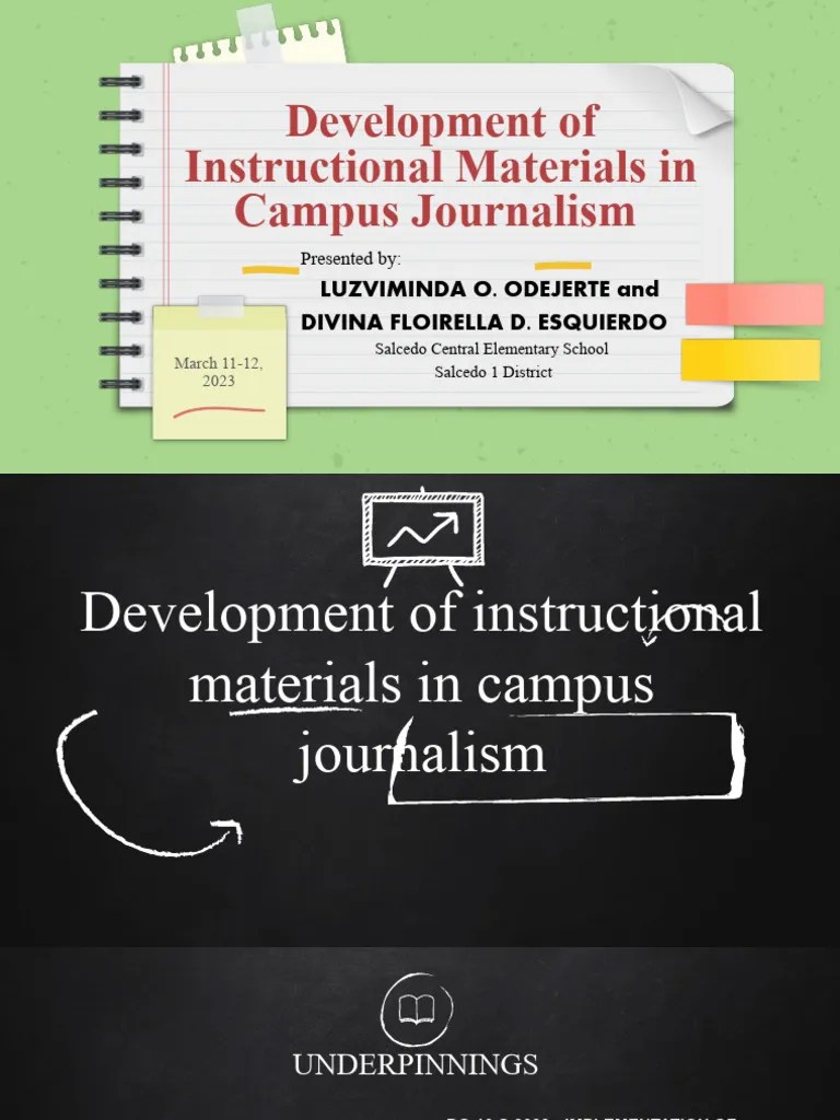 Development of Instructional Materials For Campus Journalism Download Free PDF Learning