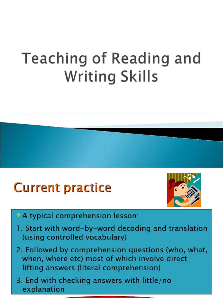 Teaching of Reading and Writing Skills (Chandran) PD PDF Reading