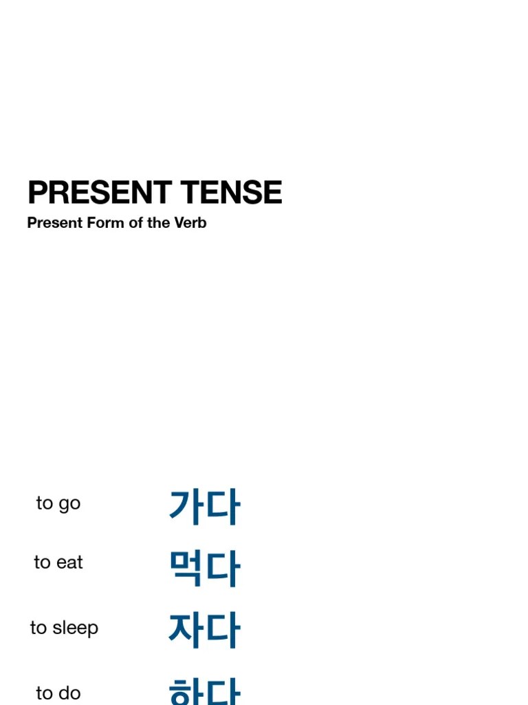 Korean Verb Endings PDF