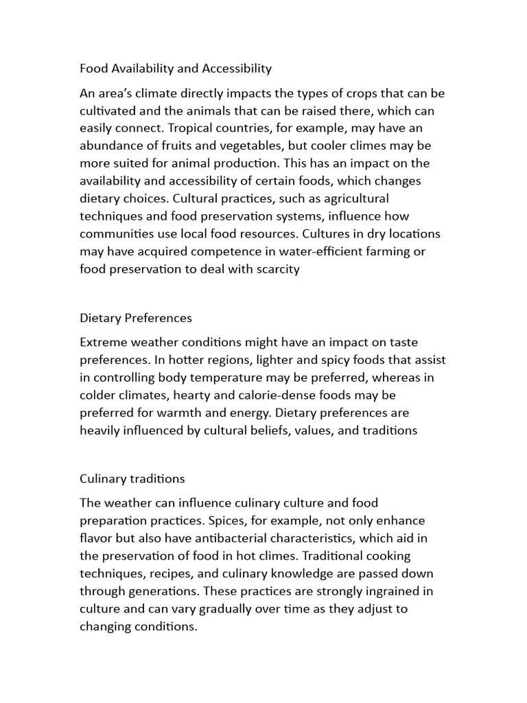 Food Availability and Accessibility PDF Foods Cuisine