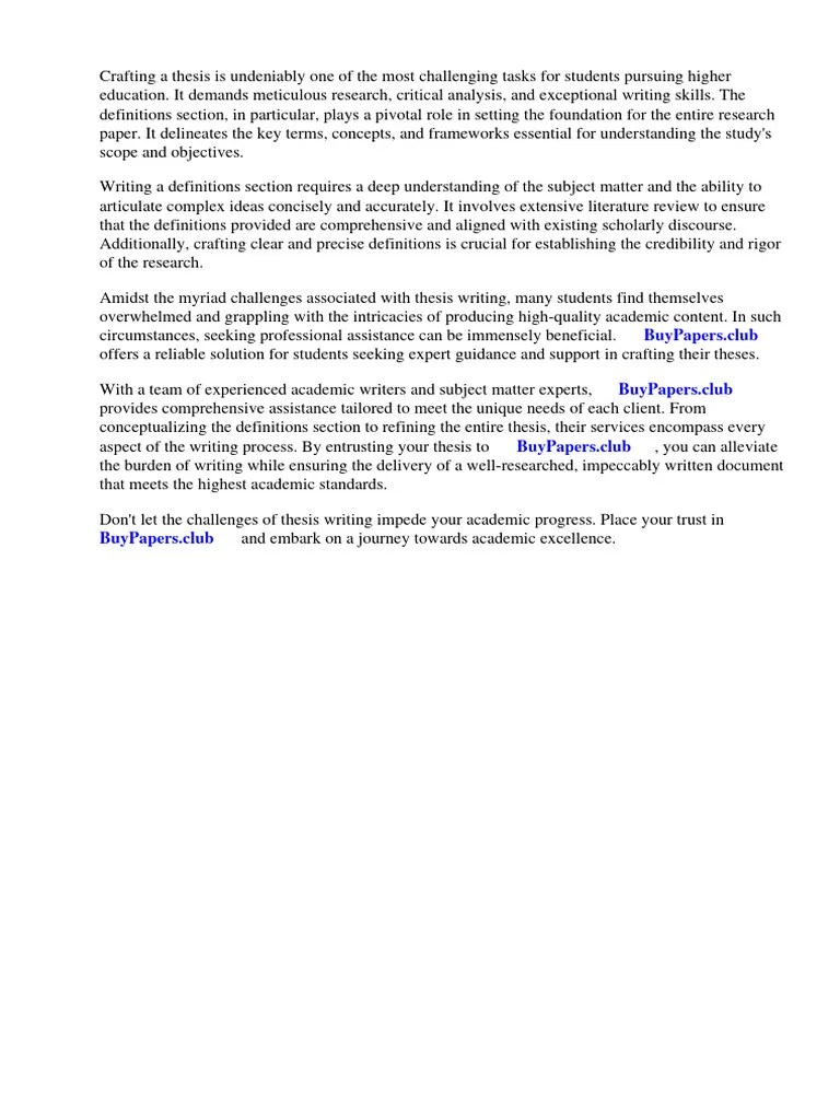 Research Paper Definitions Section PDF Apa Style Academic Publishing