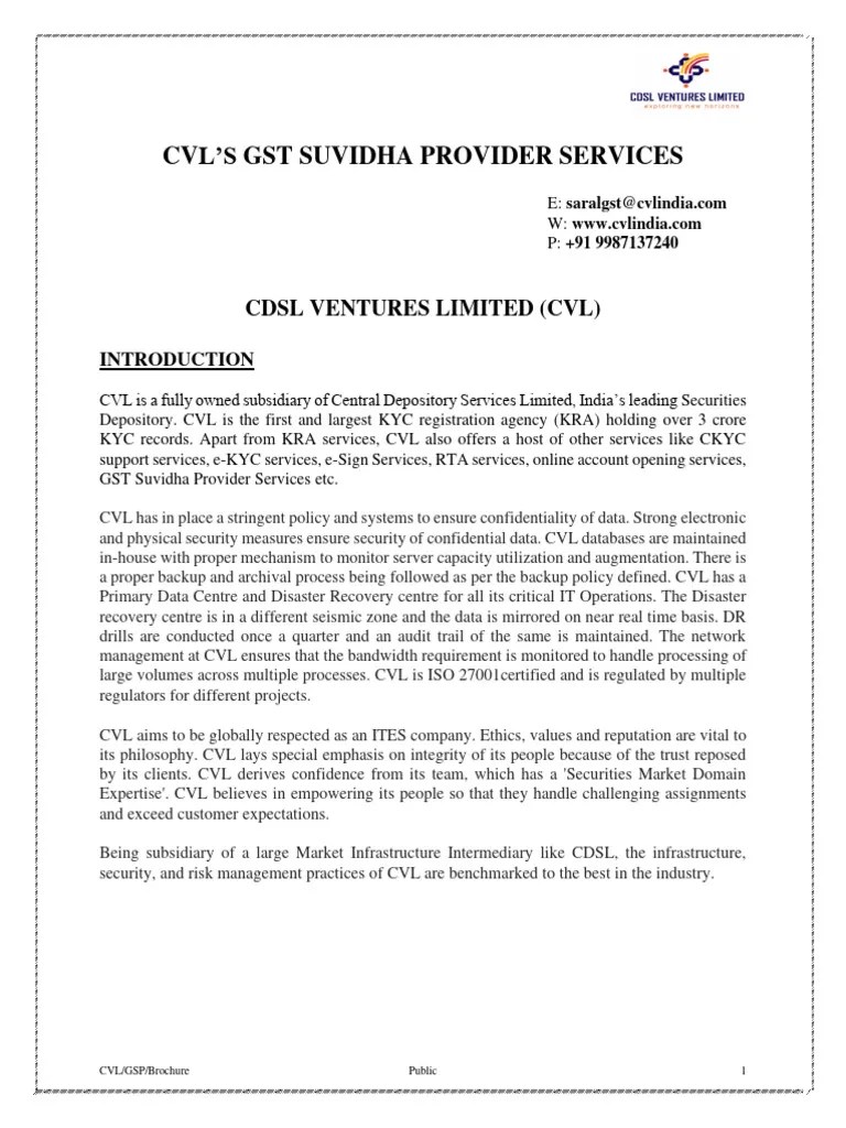 CVL GSP Brochure PDF Enterprise Resource Planning Cloud Computing