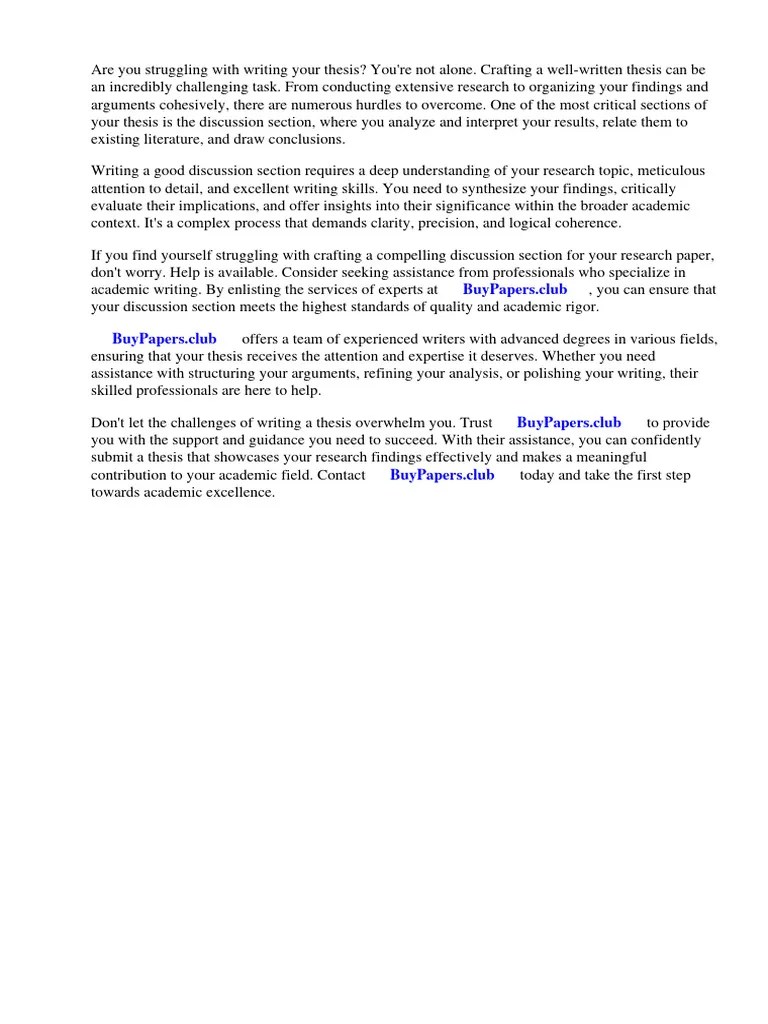 How To Write A Good Discussion Section in Research Paper PDF Academic Publishing Methodology