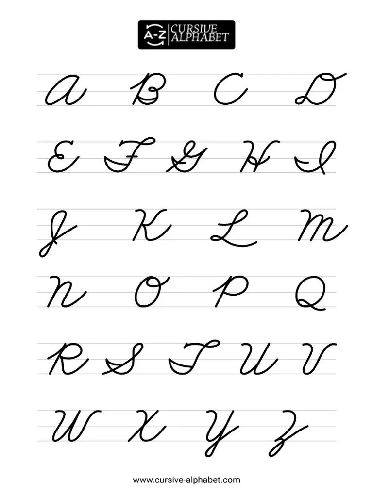 NewAmericanCursive Alphabet PDF