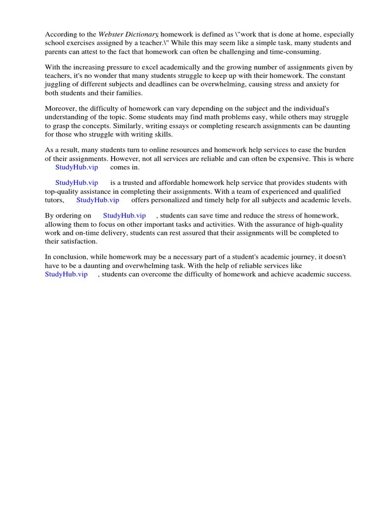 ster Definition of Homework Download Free PDF Homework Learning