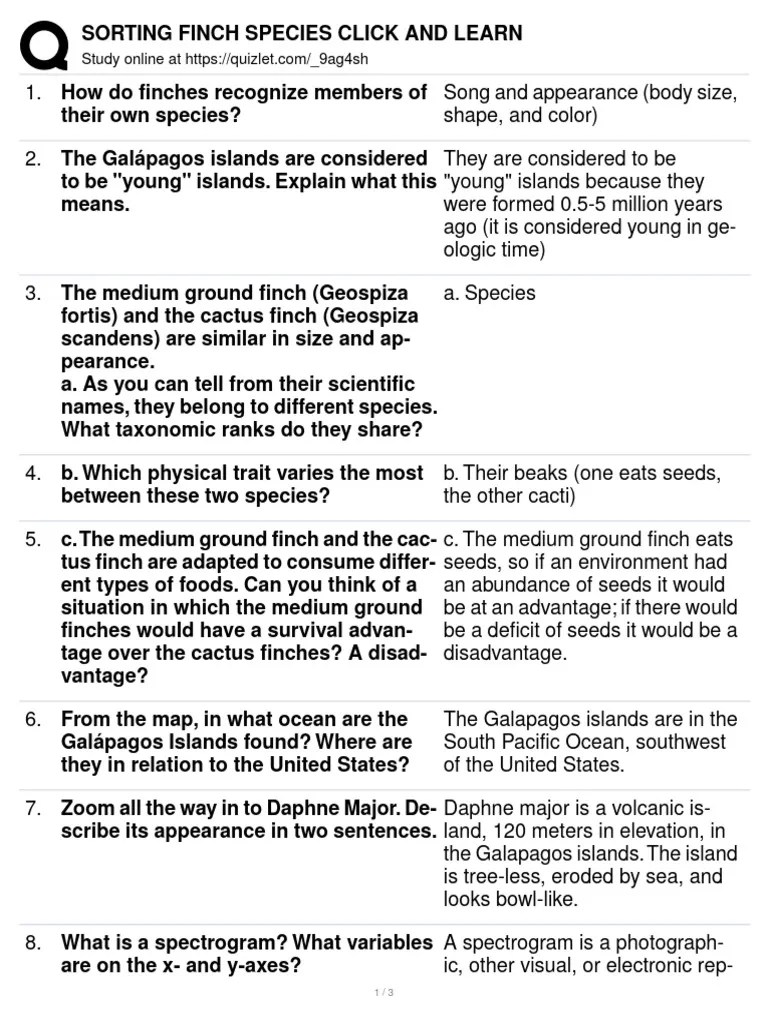 sorting finch species click and learn key | PDF | Zoology