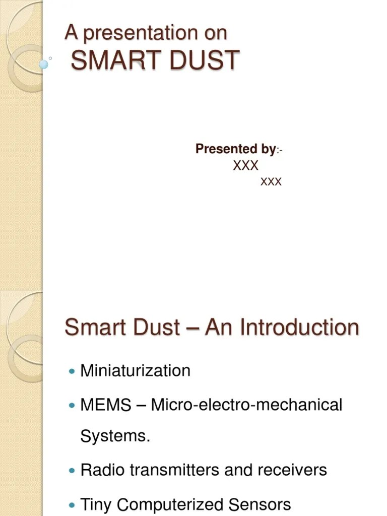 My Smart Dust PDF Microcontroller Electronics