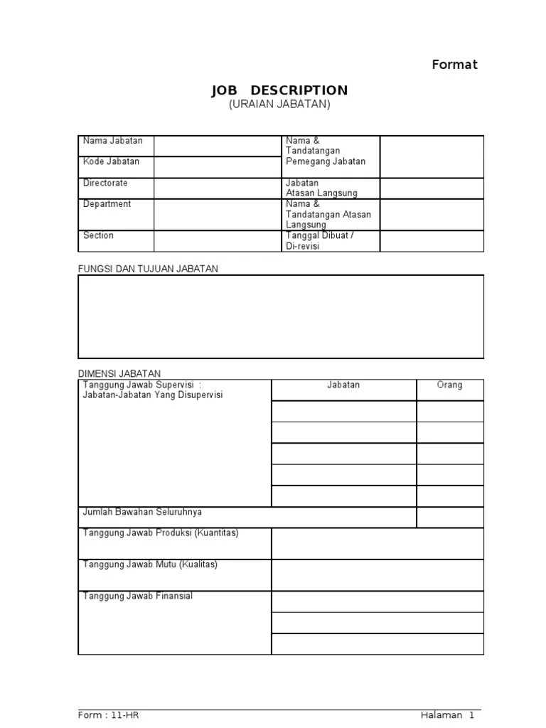 11Form HRD Job Description