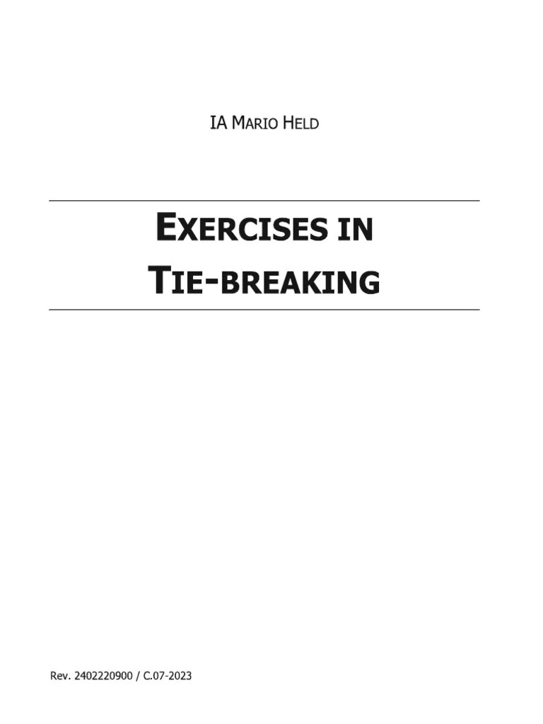 Chess Tie Break Exercises PDF