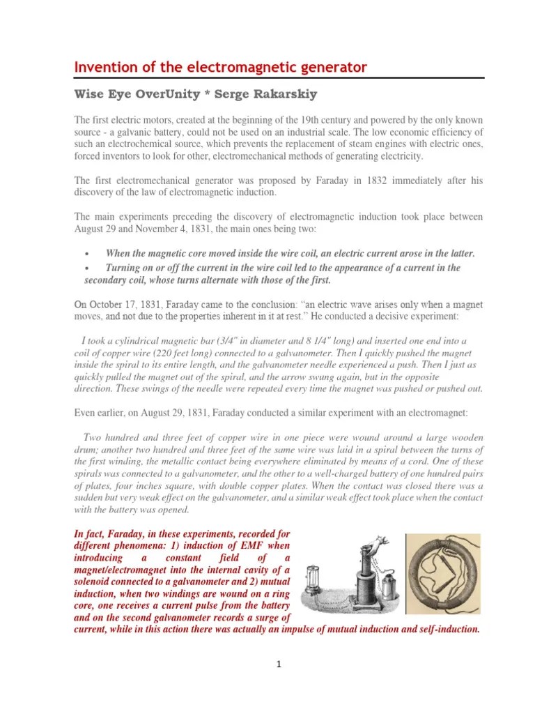 Invention of the generator PDF