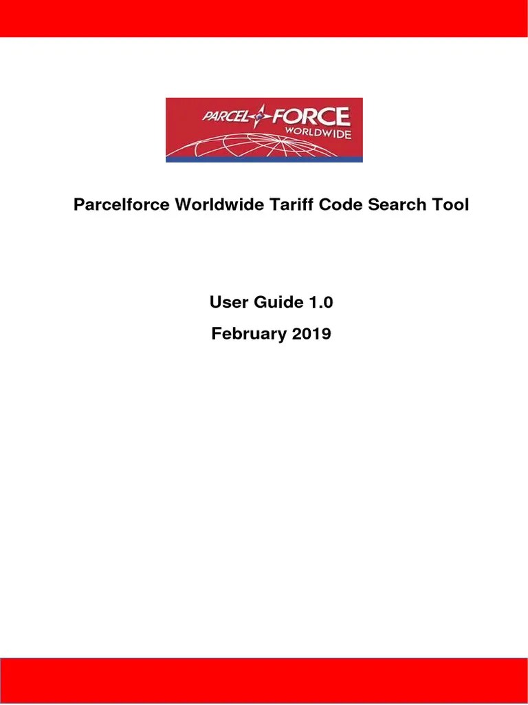 Tariff Code Lookup Tool User Guide Download Free PDF Tariff Computing