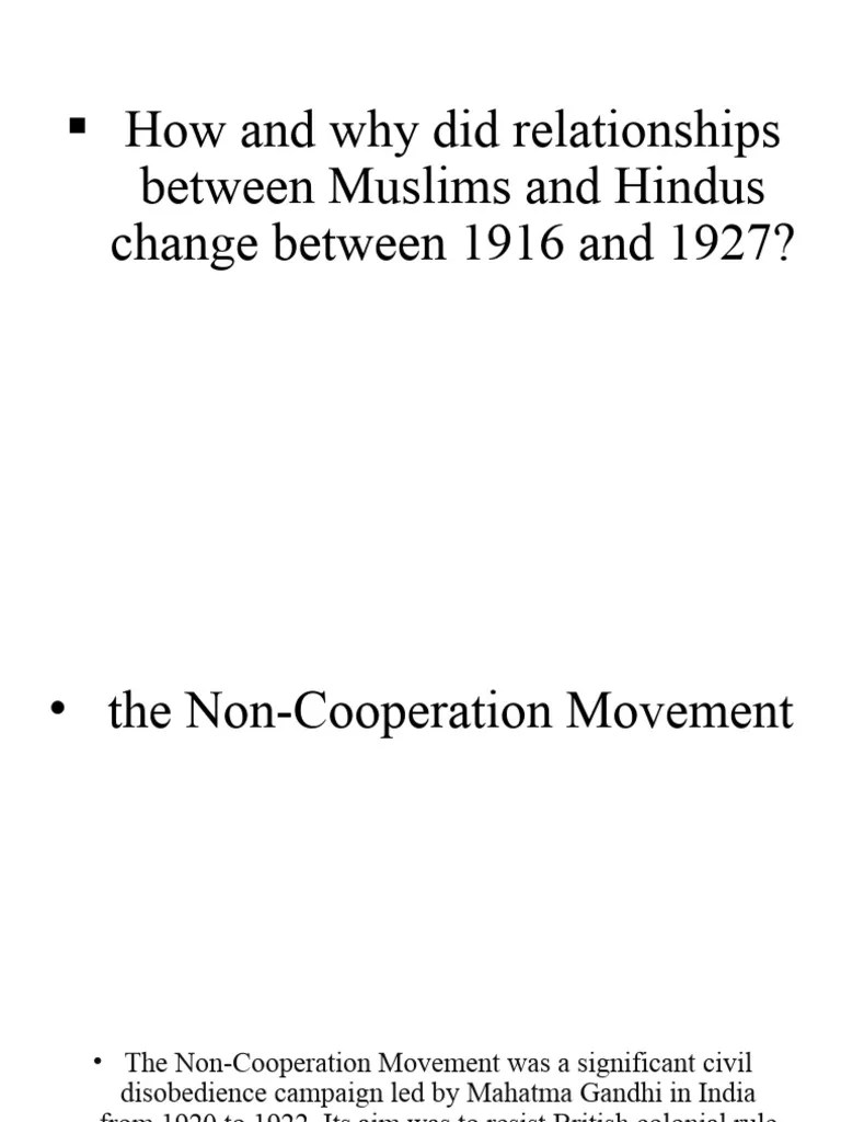 Chapter 6 Non Cooperation Movement PDF British Raj Politics Of India