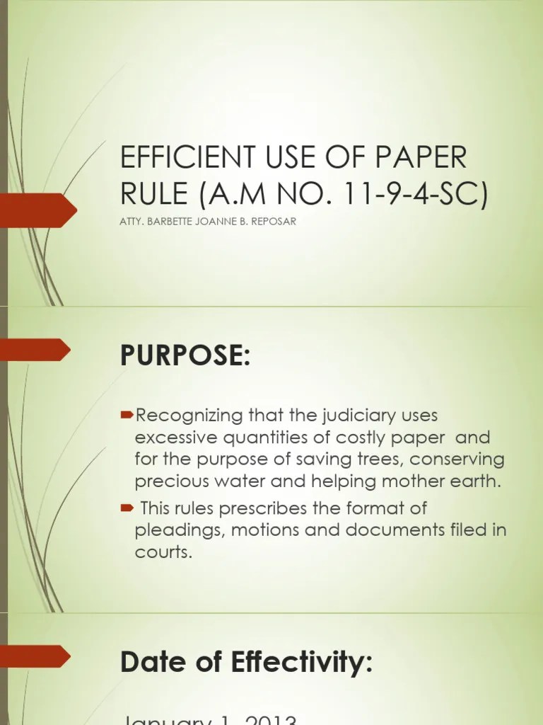 Efficient Use of Paper Rule Download Free PDF Complaint Judge