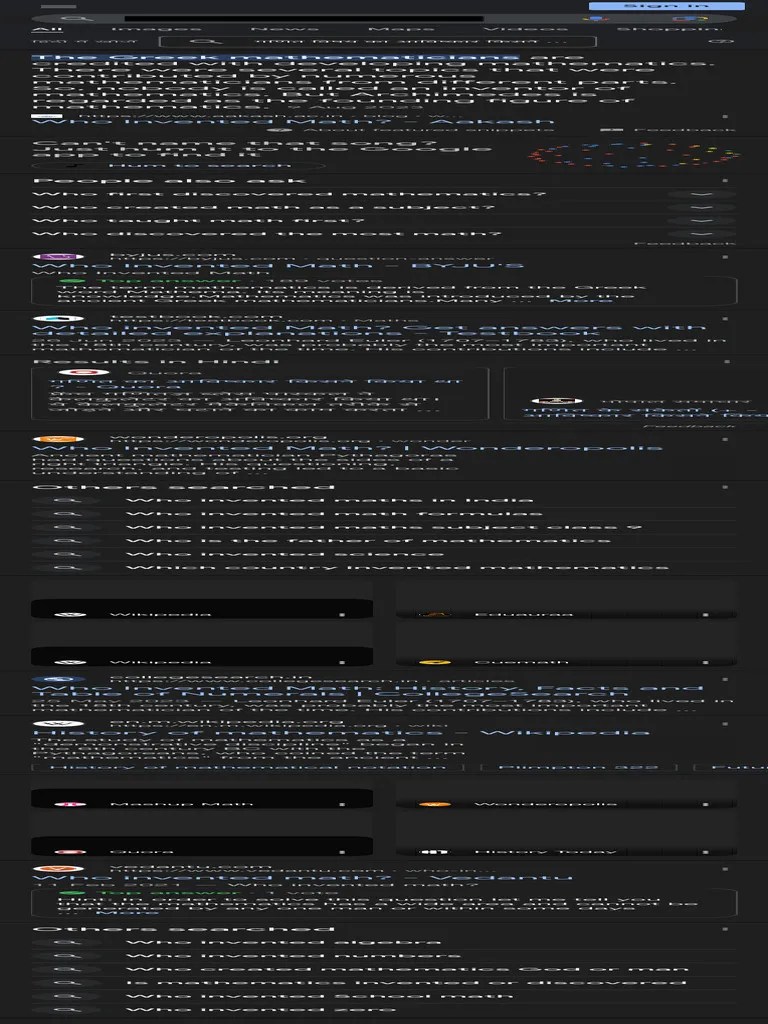 Who Invented Maths Subject Google Search PDF Mathematics