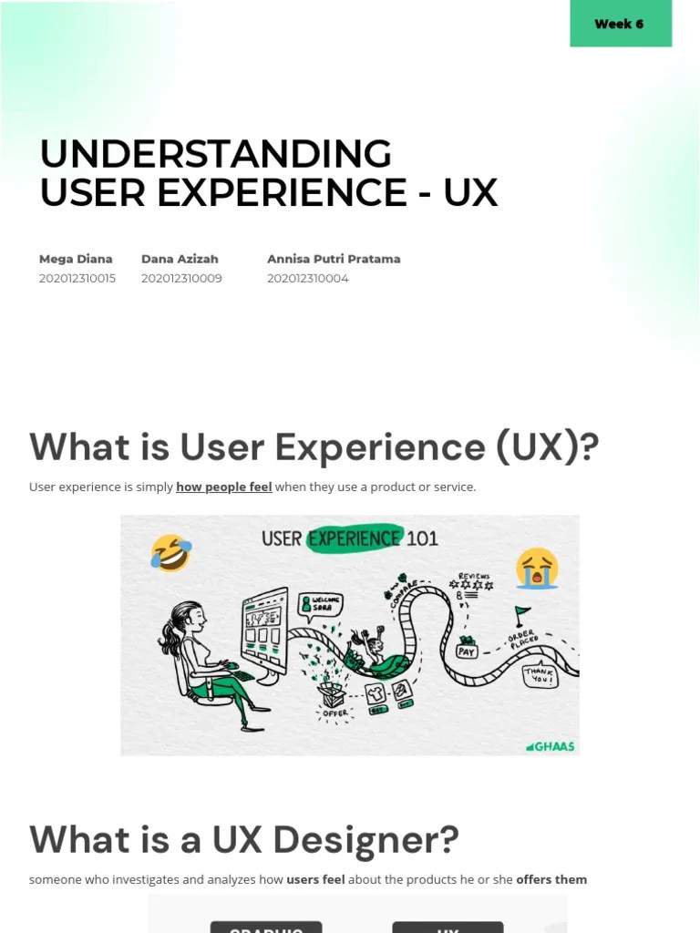 Understanding User Experience Pdf User Experience Experience