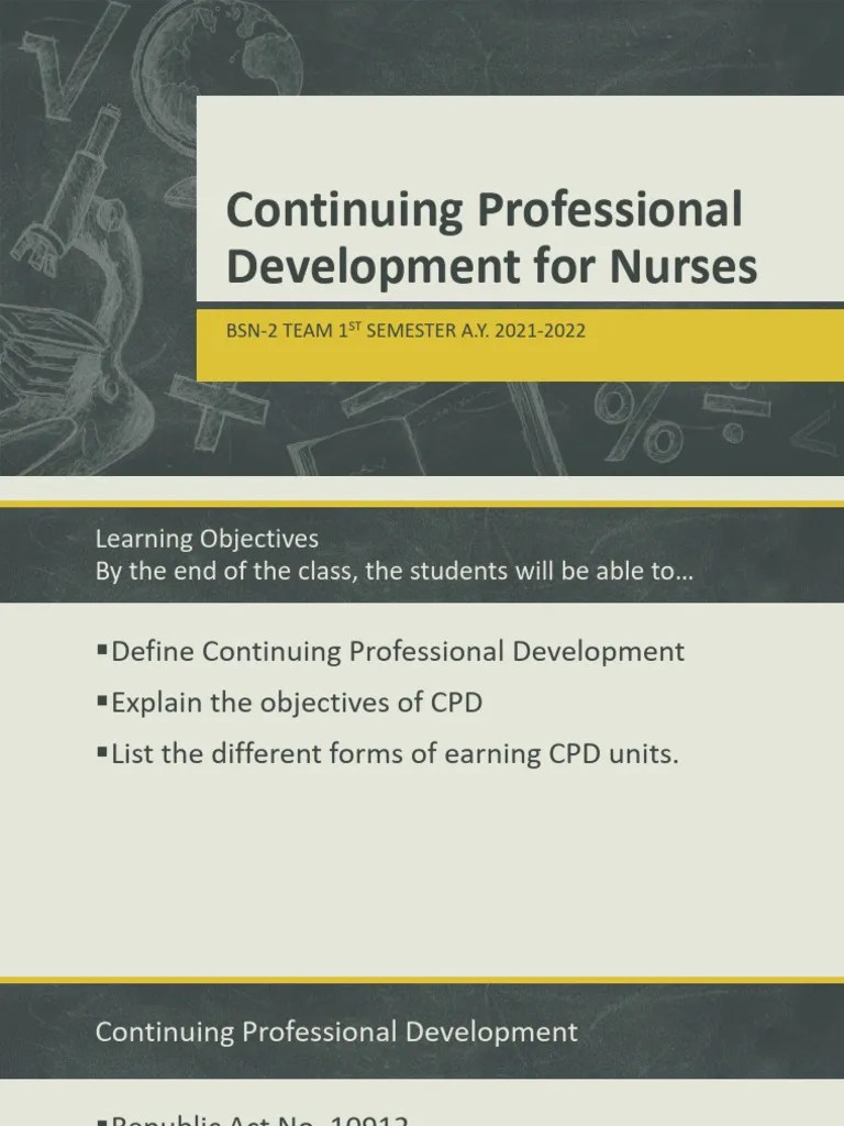 Continuing Professional Development For Nurses (Student'sCopy