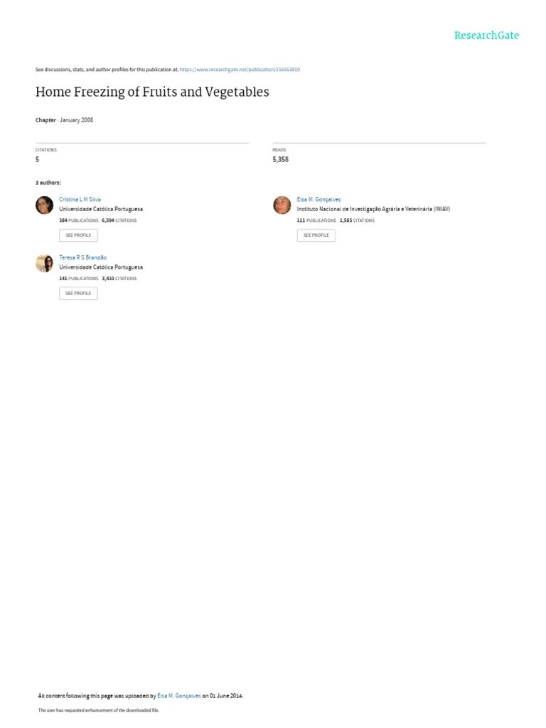 Home_Freezing_of_Fruits_and_Vegetables PDF Vegetables Fruit Preserves