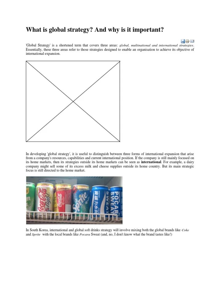 What is Global Strategy Strategic Management Brand