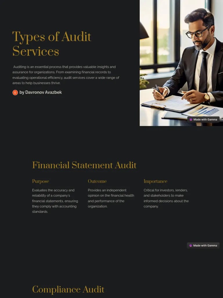 Types of Audit Services Download Free PDF Audit Business