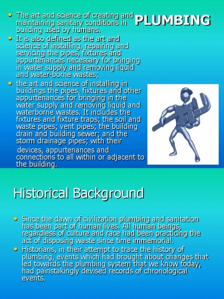 1 Plumbing Definition | PDF | Plumbing | Sanitary Sewer