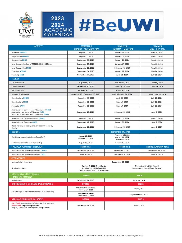 Academic Calendar PPo L PDF Academic Term Educational Stages