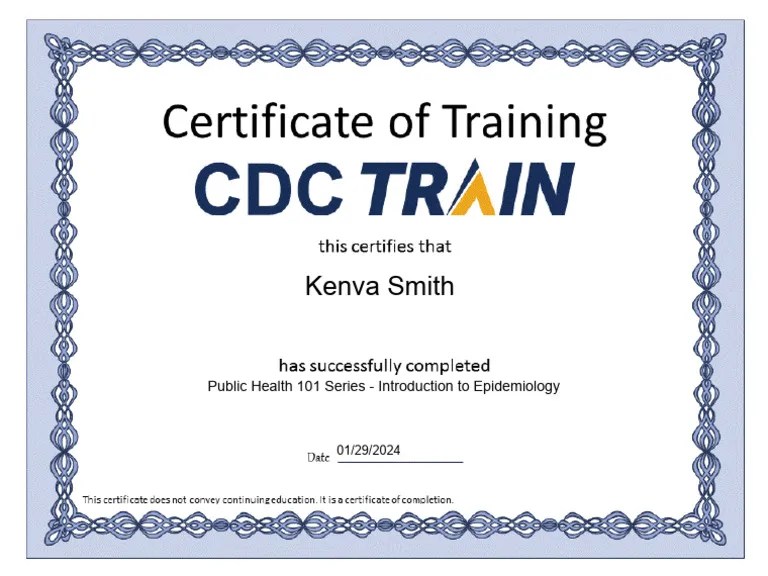 CDC Train PH 101 Epidemiology PDF