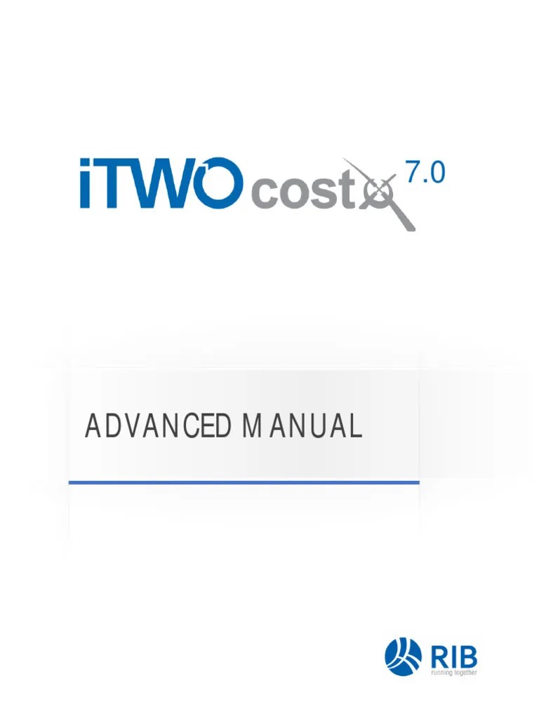 iTWO Costx Advanced Manual Download Free PDF Computing Computer