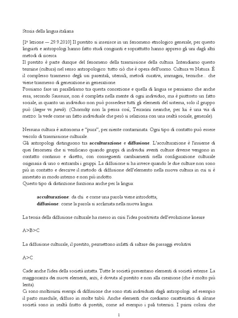 Storia Della Lingua Italiana