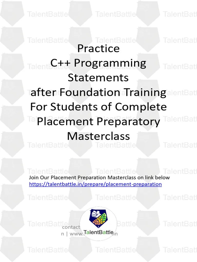 C++ Practice Questions PDF