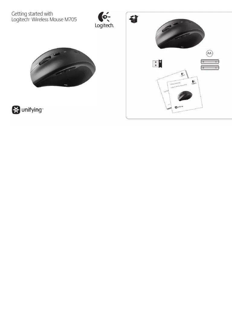 User Manual Logitech M705 (English - 9 Pages) | PDF