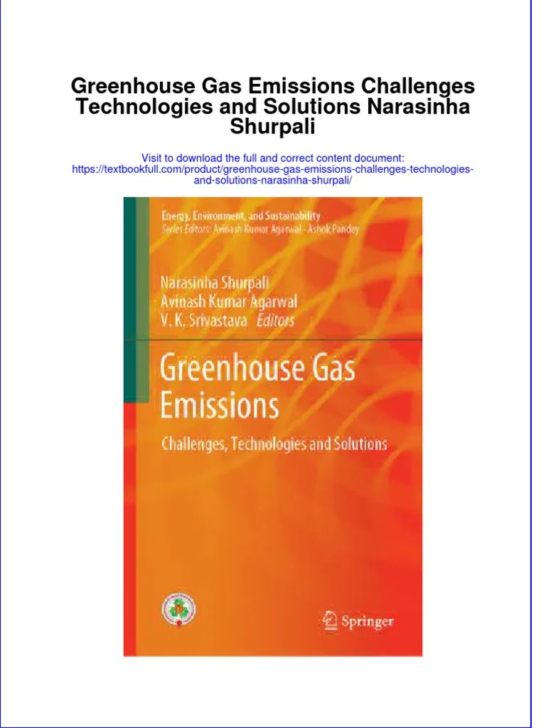 Textbook Greenhouse Gas Emissions Challenges Technologies and Solutions