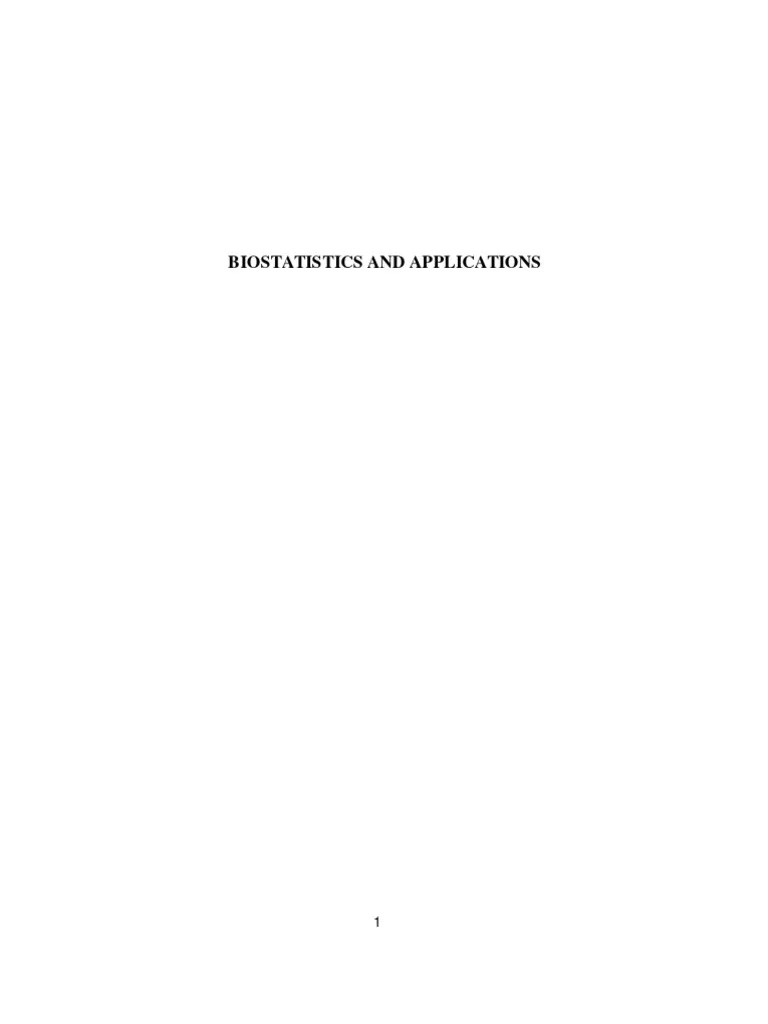 Biostatistics Book PDF Cohort Study Statistics