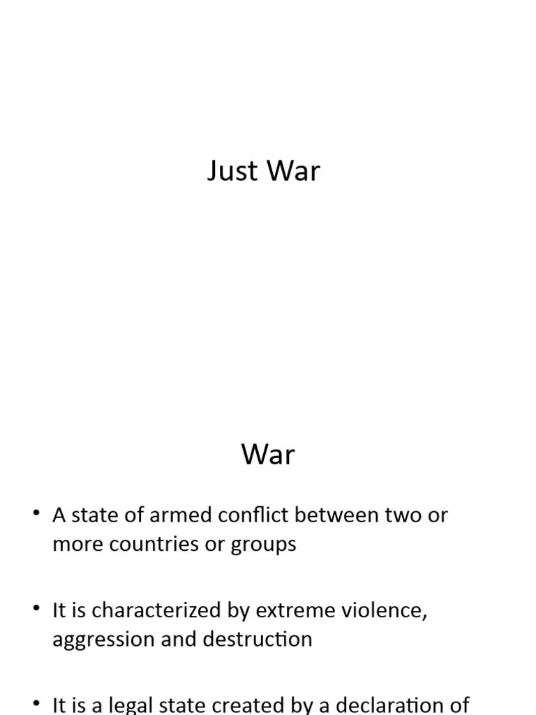 Just War PDF Just War Theory Justice