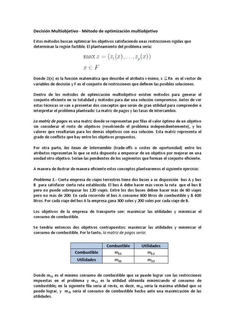 PROGRAMACION MULTIOBJETIVO II