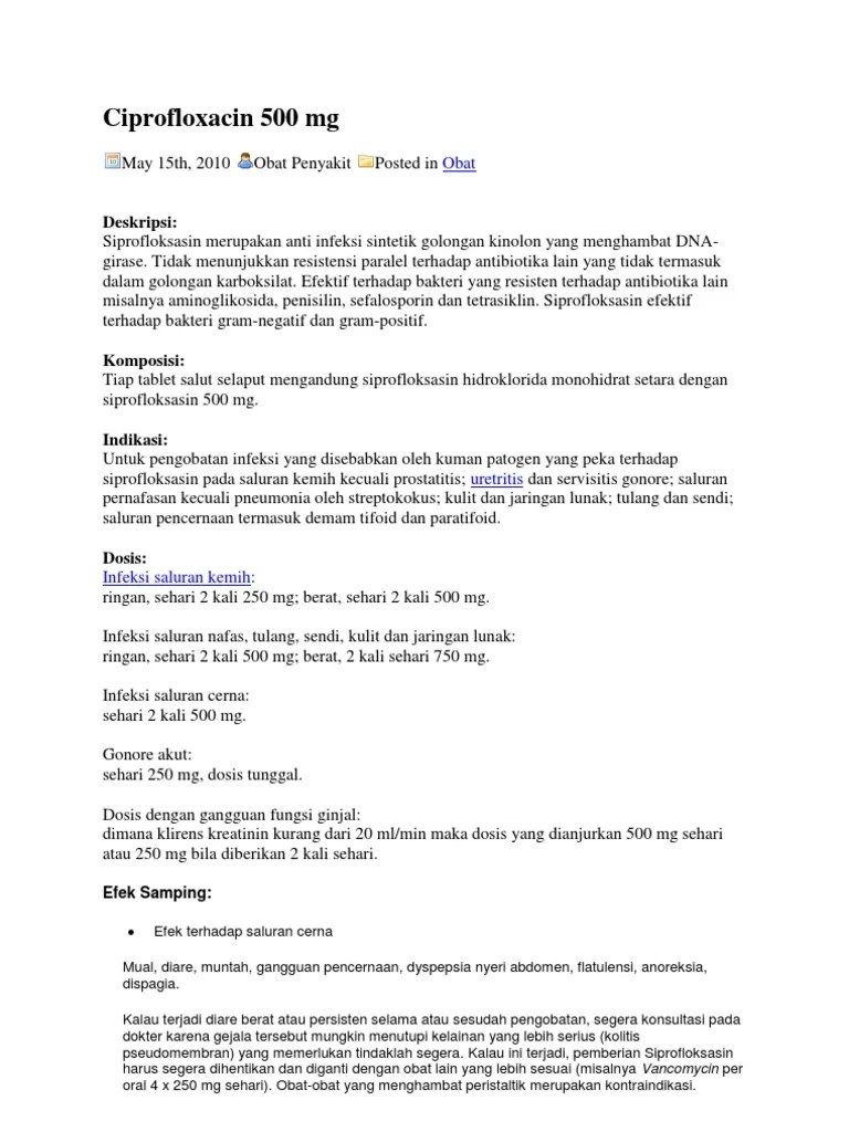 Ciprofloxacin 500 MG | PDF